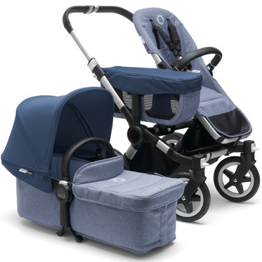 Bugaboo Donkey2 Mono Complete Blue Melange & Sky Blue Bugaboo Donkey2 Mono Complete Blue Melange & Sky Blue