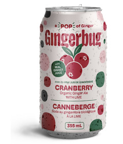 Gingerbug Organic Ginger Ale Cranberry 