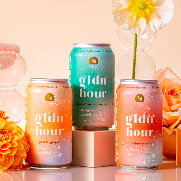 gldn hour products with florals and citrus fruits