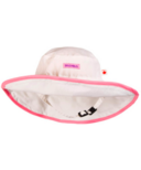 Snug As A Bug Adjustable Sun Hat SPF 50+ White and Pink