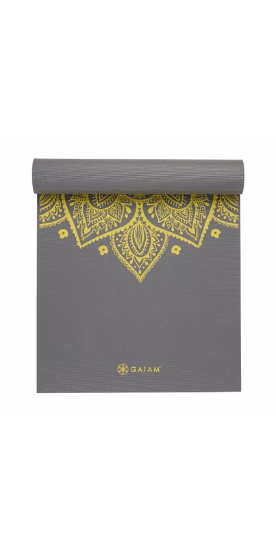 Buy Gaiam Printed Premium Yoga Mat 6 mm Citron Sundial at