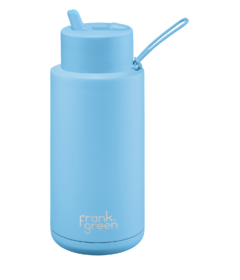 frank green Ceramic Reusable Bottle with Flip Straw Lid Sky Blue