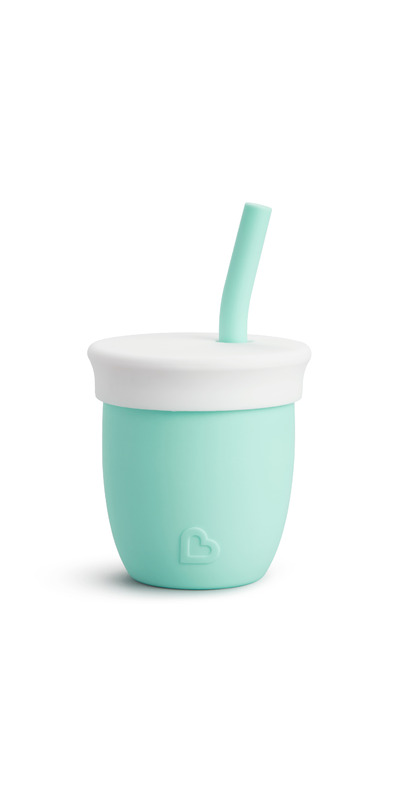 Munchkin C’est Silicone! Training Cup with Straw, 4oz, Coral