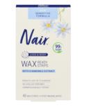 Nair Sensitive Wax Strips for Legs & Body Chamomile Extract Strips