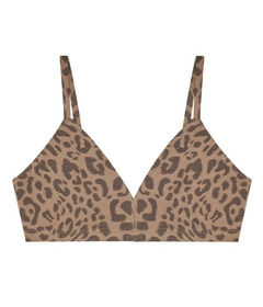 Huha Triangle Bra Tan Leopard