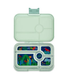 Yumbox Tapas 4 Compartment Bento Box Pistachio Green Jungle
