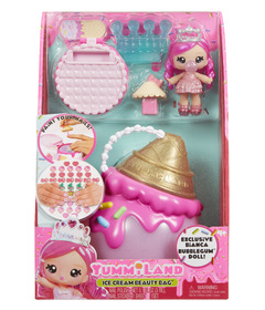 image of Yummiland Beauty Bag Playset + Lip Gloss Doll Ice Cream Beauty Bag with sku:332289