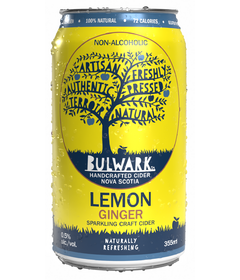 Bulwark Cider Non-Alcoholic Sparkling Craft Cider Lemon Ginger