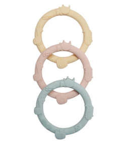 Loulou Lollipop Wild Teething Ring Set Pastel