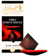 Lindt Excellence barre de chocolat noir au piment rouge