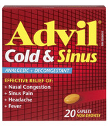 Caplets Advil rhume et sinus