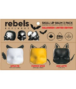 Coffret de baumes à lèvres Halloween Skull de Rebels Refinery