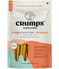 Crumps Naturals Dog Treats Plaque Busters Advanced Double Fresh