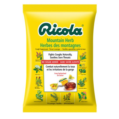 Ricola No Sugar Added Mountain Herb Cough Suppressant Ricola No Sugar Added Mountain Herb Cough Suppressant