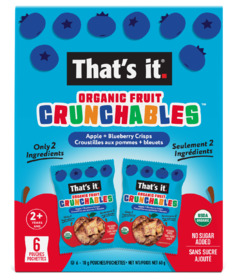 That's it. Organic Crunchables Apple + Blueberry Crisps