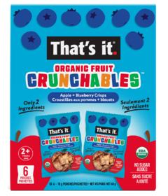 That's it. Organic Crunchables Apple + Blueberry Crisps