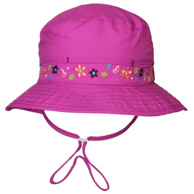 Calikids Mesh Lined Bucket Hat With Floral Details Vivid Orchid Calikids Mesh Lined Bucket Hat With Floral Details Vivid Orchid
