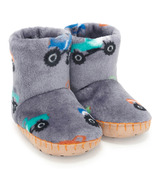 Hatley Kids Fuzzy Fleece Slippers Monster Trucks