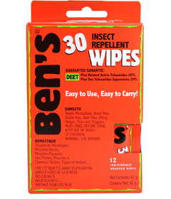 image of Ben's 30% Deet Insect Repellent Wipes with sku:92957