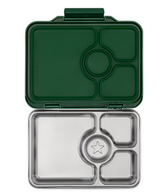 image of Yumbox Pret Stainless Steel 4 Compartment Bento Box Dublin Green with sku:332537