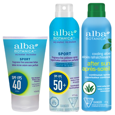 Alba Botanica Sport SPF 40+ Sunscreen & Aloe Bundle Alba Botanica Sport SPF 40+ Sunscreen & Aloe Bundle