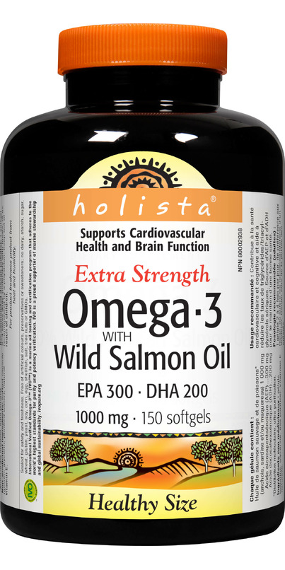 Buy Holista Omega-3 with Wild Salmon Oil EPA 300 DHA 200 1000 mg from  Canada at Well.ca - Free Shipping