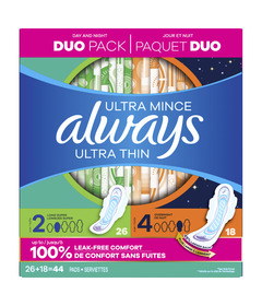 Always Ultra Thin Pads Day & Night Duo