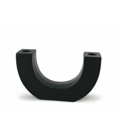 Paddywax U Shaped Ceramic Taper Holder Black