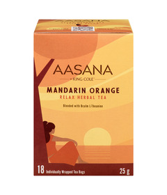 Aasana Mandarin Orange Relax Herbal Tea with L-Theanine