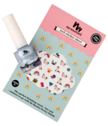 Kit de vernis à ongles et de stickers licorne No Nasties Blue