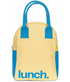 Fluf Zipper Lunch Bag Butter Blue