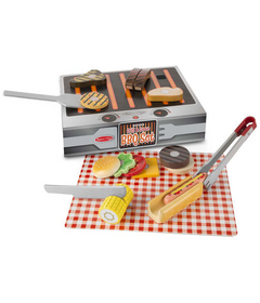 Melissa & Doug Wooden Grill & Serve BBQ Set