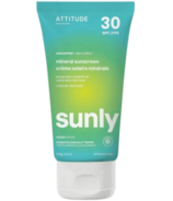 ATTITUDE Sunly Crème solaire minérale pour adultes FPS 30 sans parfum