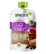 Sprout gruau biologique pommes et raisins secs avec cannelle