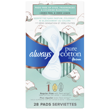 Buy Always Pure Cotton with FlexFoam Pads Regular Absorbency at