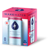 WakeWater Caffeinated Sparking Water Grapefruit 4 Pack