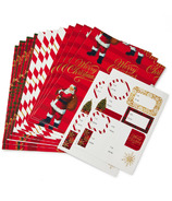 Hallmark Christmas Wrapping Sheets & Gift Tags Stripes, Santa, Snowflakes