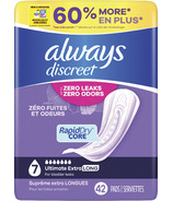 Always Discreet Ultimate Extra Protection Long Pad 7 Drop