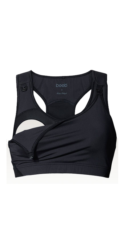 Boob Design Fast Food Nursing Sports Bra in Black