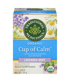 image of Traditional Medicinals Organic Cup of Calm Tea Lavender Mint with sku:205270