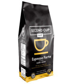 Second Cup Dark Roast Whole Bean Coffee Espresso Forte 
