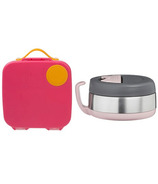 b.box Lunchbox & Insulated Food Jar Bundle Strawberry Shake