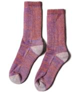 Chaussettes de randonnée en montagne en laine mérinos Muttonhead Orange Pourpre