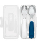 OXO Tot On the Go Fork & Spoon in Travel Case Navy