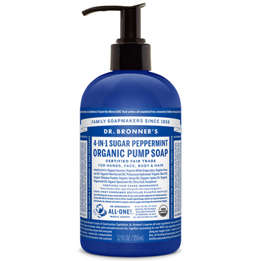 Dr. Bronner\'s 4-in-1 Sugar Peppermint Organic Pump Soap Dr. Bronner\'s 4-in-1 Sugar Peppermint Organic Pump Soap