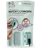 Geddy's Mom Watch Your Mouth USB Charger Safety Cover Pack Dusty Aqua