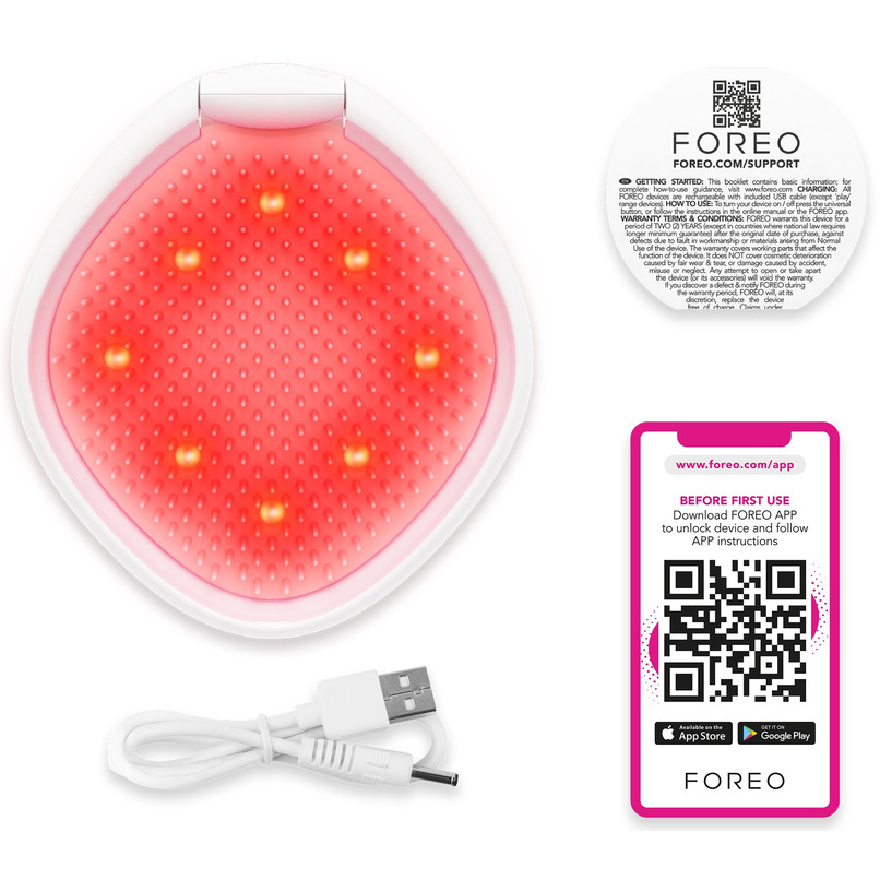 FOREO FLIP Play Red Light Hairbrush Tickle Me Pink NWT Buy FOREO FLIP Play Red Light Hairbrush Tickle Me Pink at  main image 3