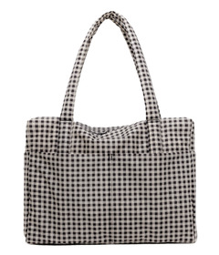 image of BAGGU Cloud Carry-On Black & White Gingham with sku:320337
