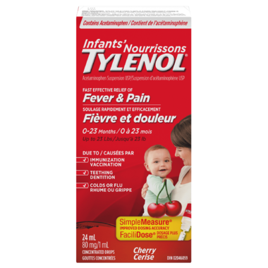 Tylenol Infants\' Fever & Pain Suspension Drops Cherry Tylenol Infants\' Fever & Pain Suspension Drops Cherry