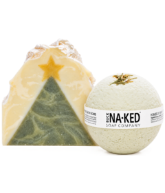 Buck Naked Bar Soap & Bath Bomb Duo Naughty Pine